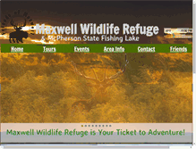 Tablet Screenshot of maxwellwildliferefuge.com